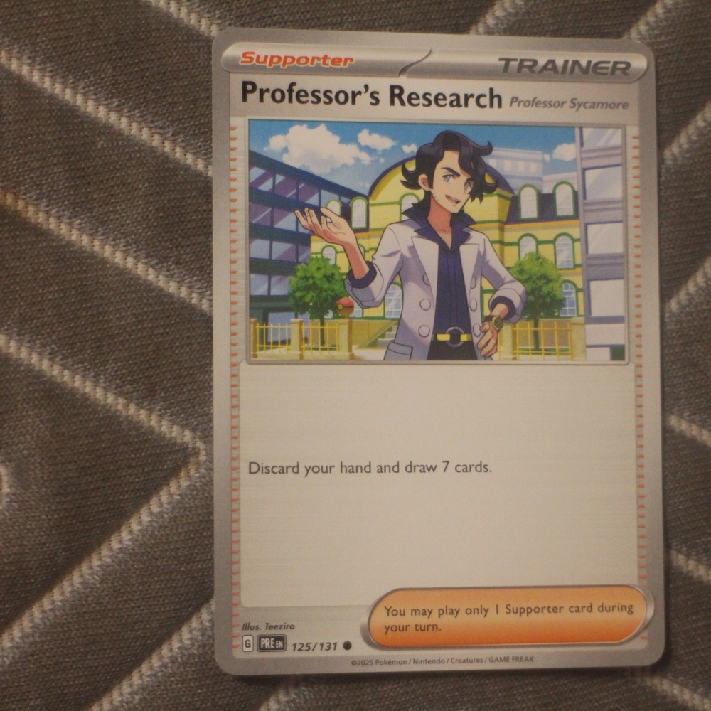 Pokemon Card - Professor's Research with Blue and Yellow